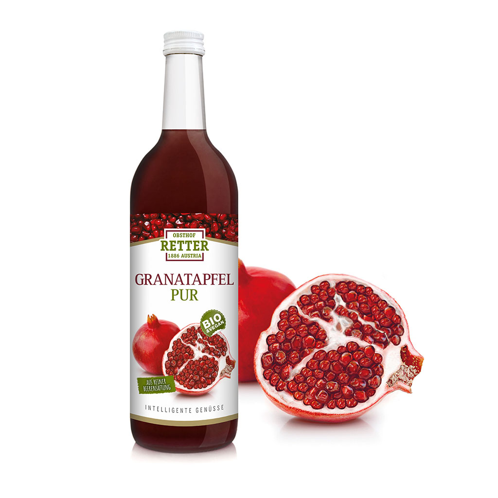 Granatapfel_Superfruits_Obsthof Retter BIO Granatapfelsaft pur – Bild 1